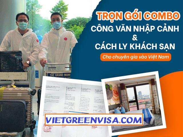 Dịch vụ công văn nhập cảnh và khách sạn cách ly trọn gói
